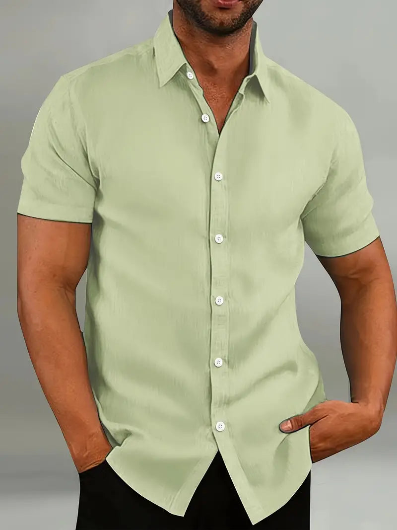 Men | Short Sleeve Shirt | Button-Down | Lightweight | Relaxed Fit | Casual Smart
