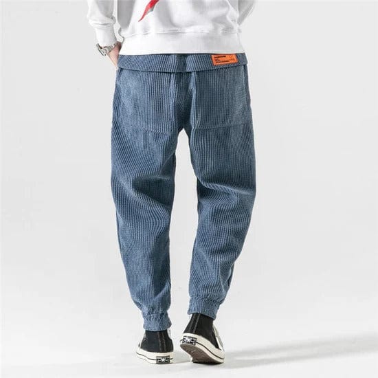 Men | Corduroy Pants | Elastic Waist | Adjustable Drawstring | Tapered Fit | Casual Everyday Wear