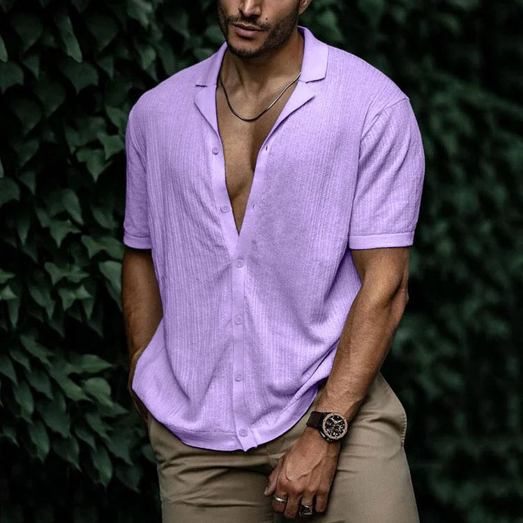 Short Sleeve Summer Shirt with Casual Collar for Men | Ideal for Hot Days