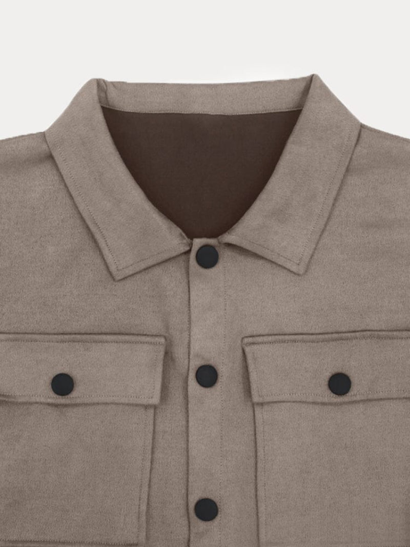Men | Two-Piece Set | Button-Up Shirt | Elastic Waist Trousers | Regular Fit | Casual Everyday Wear