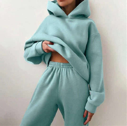 Women | Hoodie & Jogger Set | Relaxed Fit | Casual Loungewear | Winter Outfit