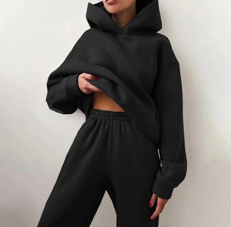 Women | Hoodie & Jogger Set | Relaxed Fit | Casual Loungewear | Winter Outfit