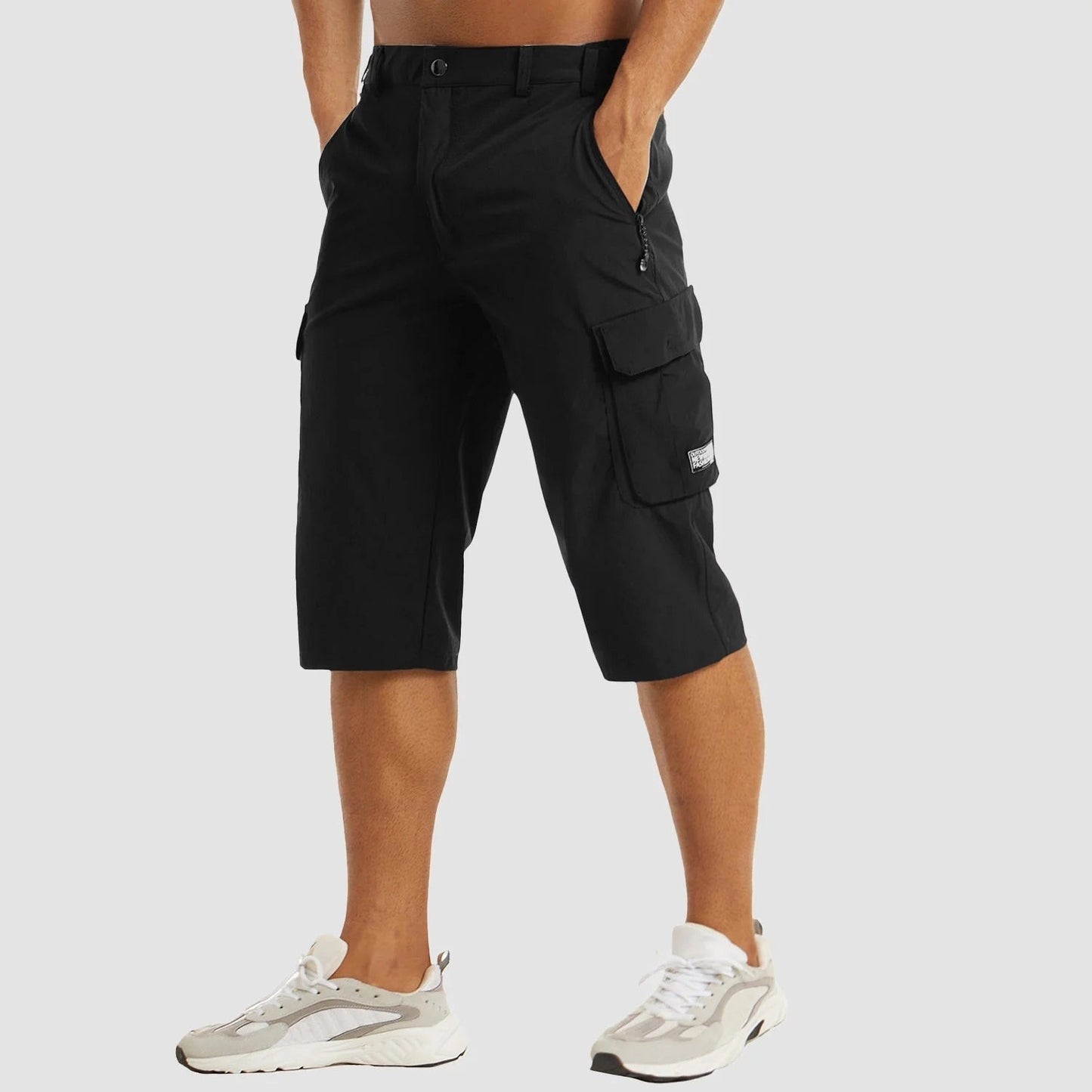 Lightweight Cargo Shorts with Elastic Waist for Men | Ideal for Summer