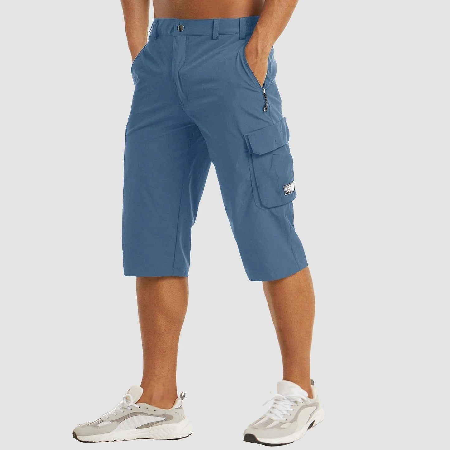 Lightweight Cargo Shorts with Elastic Waist for Men | Ideal for Summer