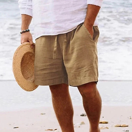 Men | Long Shorts | Elastic Drawstring Waist | Loose Fit | Knee-Length | Casual Summer