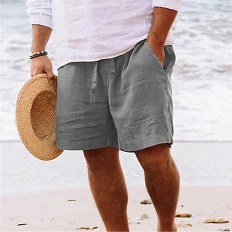 Men | Long Shorts | Elastic Drawstring Waist | Loose Fit | Knee-Length | Casual Summer