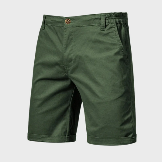 Men | Casual Shorts | Elastic Waist with Button | Side Pockets | Loose Fit | Summer Wear