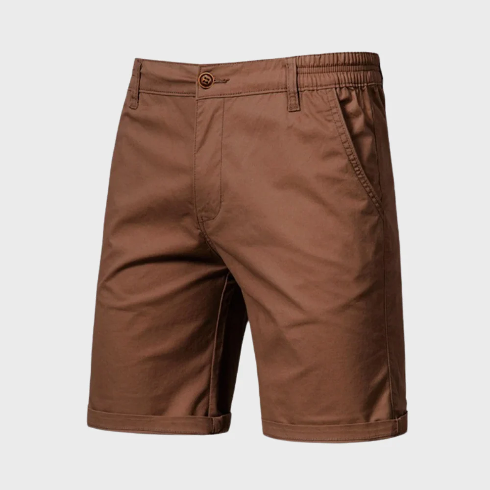 Men | Casual Shorts | Elastic Waist with Button | Side Pockets | Loose Fit | Summer Wear