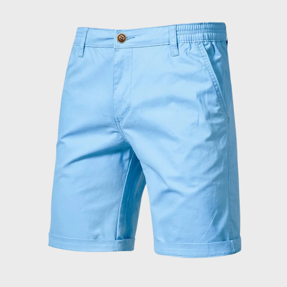 Men | Casual Shorts | Elastic Waist with Button | Side Pockets | Loose Fit | Summer Wear
