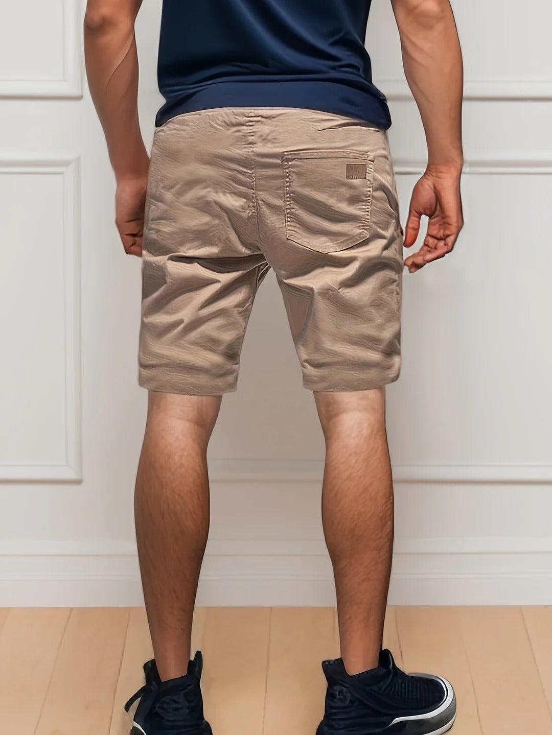 Men | Cargo Shorts | Elastic Drawstring Waist | Multi-Pocket | Straight Cut | Casual Summer