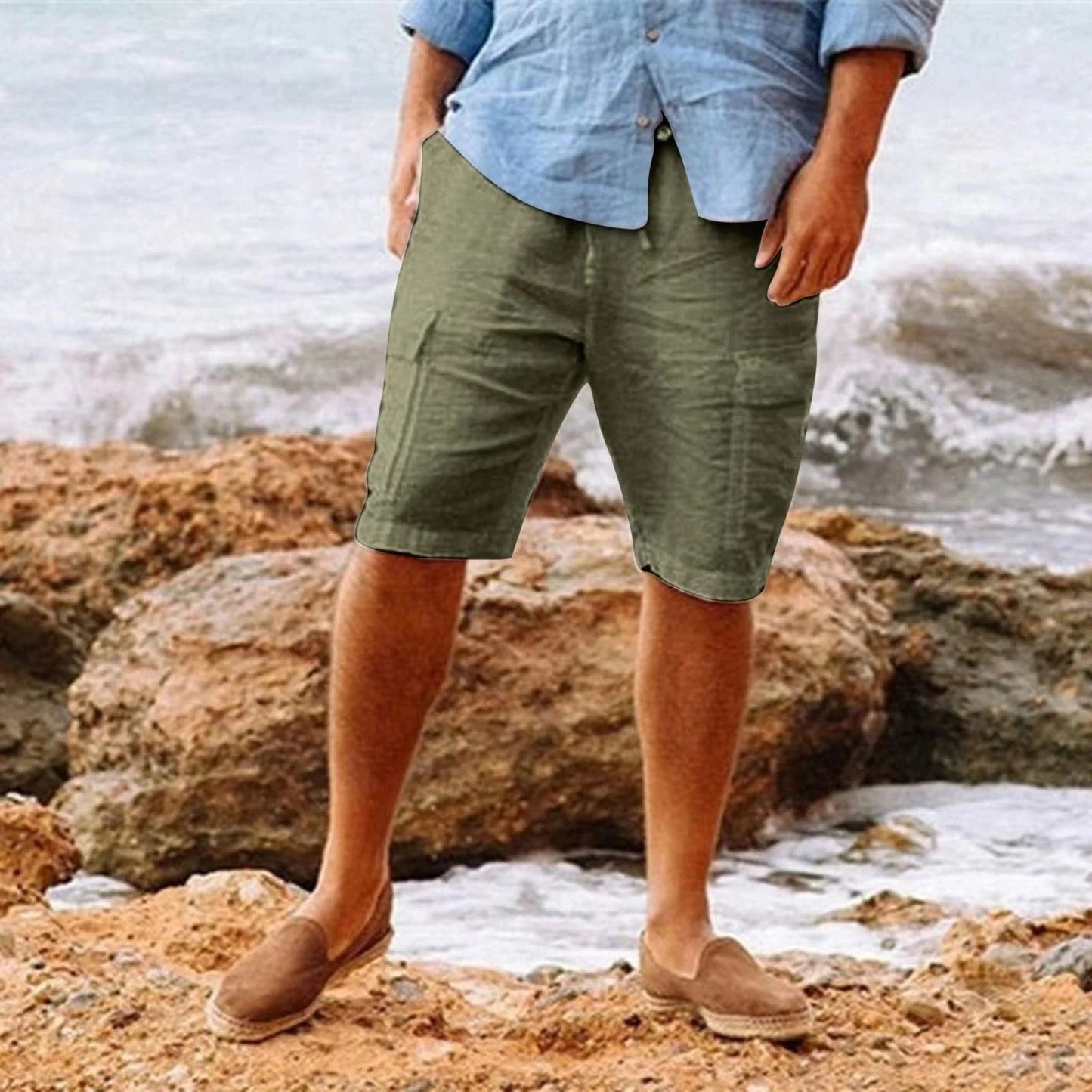 Men | Shorts | Loose Fit | Straight Cut | Standard Waist | Casual Summer