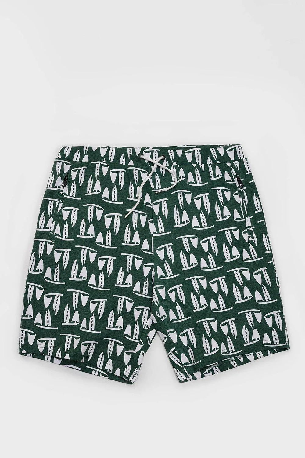 Men | Printed Shorts | Elastic Waist | Zipper Pockets | Adjustable Drawstring | Casual Everyday Wear