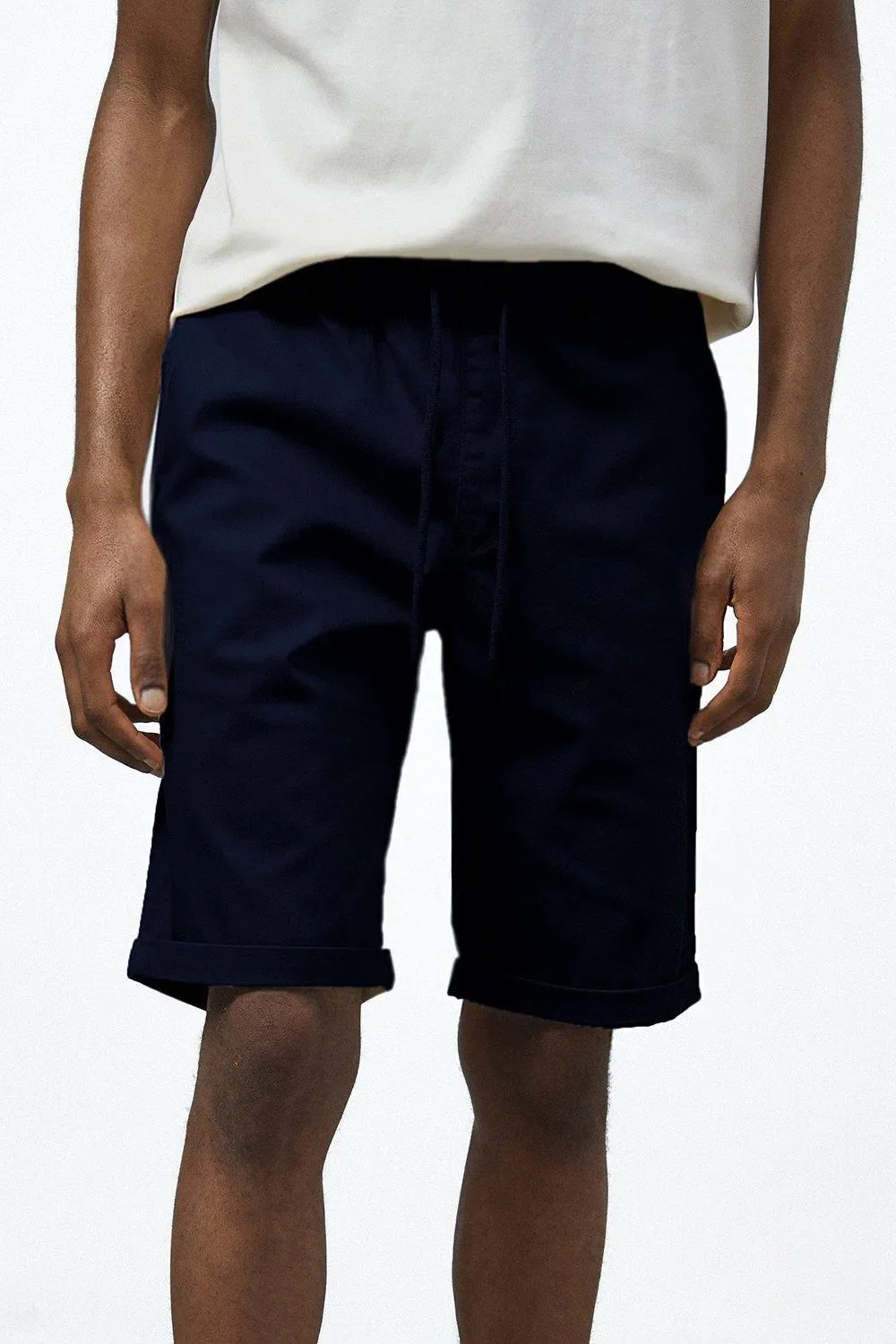 Men | Casual Shorts | Elastic Waist | Adjustable Drawstring | Back Pockets | Straight Cut