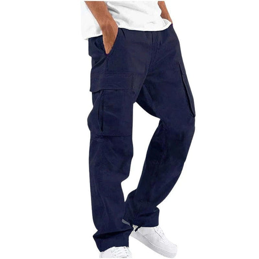 Men | Cargo Pants | Multi Pocket Design | Straight Fit | Button Waist | Casual Everyday Wear