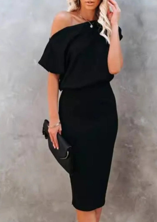 Women | Off-Shoulder Bodycon Dress | Elegant Fit | Knee-Length | Summer Outfit