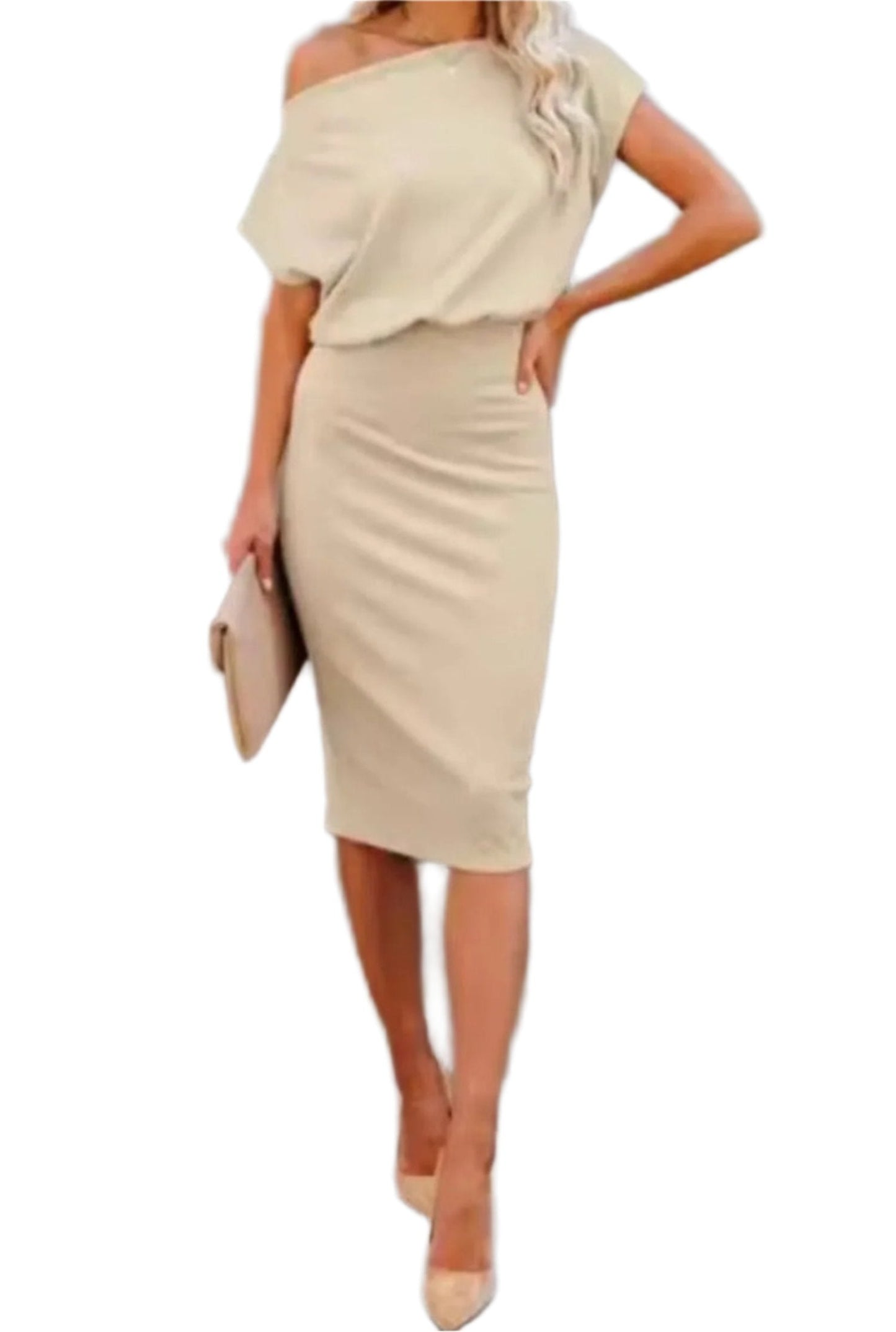 Women | Off-Shoulder Bodycon Dress | Elegant Fit | Knee-Length | Summer Outfit