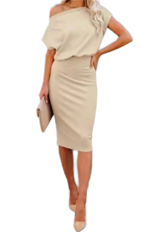 Women | Off-Shoulder Bodycon Dress | Elegant Fit | Knee-Length | Summer Outfit