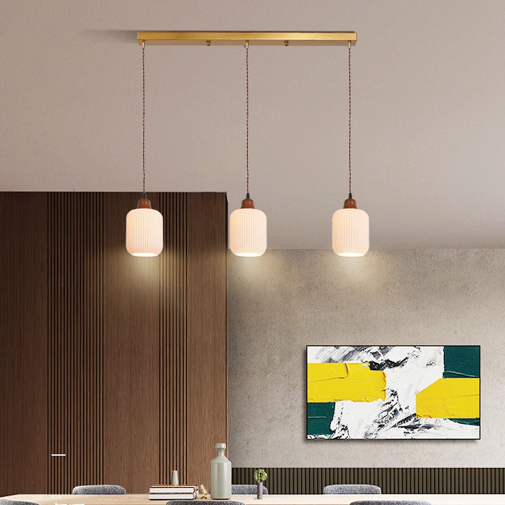 White Ceramic Pendant Lamp | Rustic Metal & Ceramic Ceiling Light | E26 LED/Incandescent | Adjustable Hanging 1.5m | Living Room Kitchen Dining Room