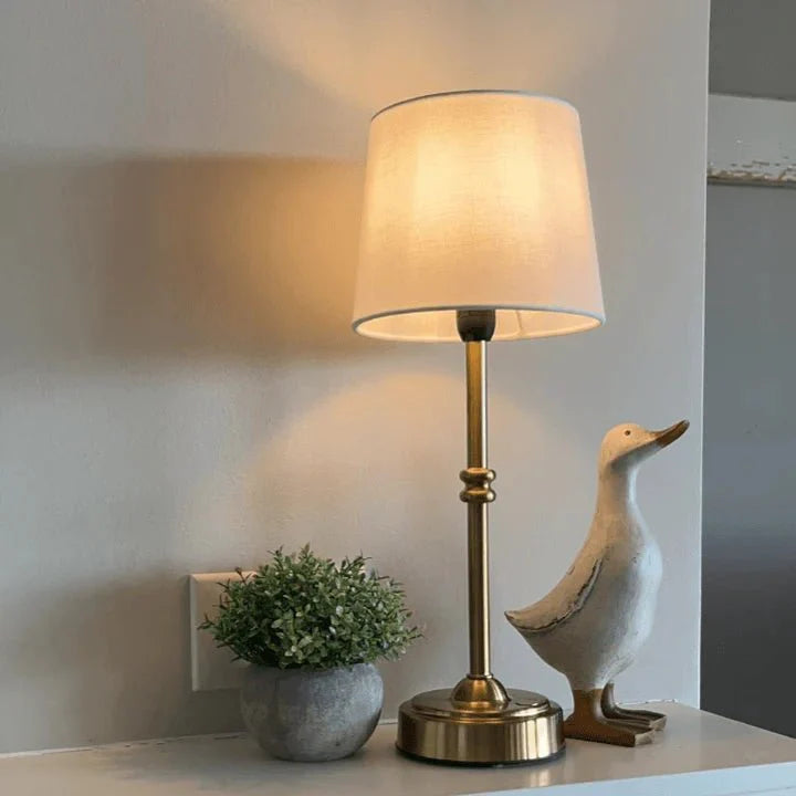 LED Retro Fabric Wireless Table Lamp