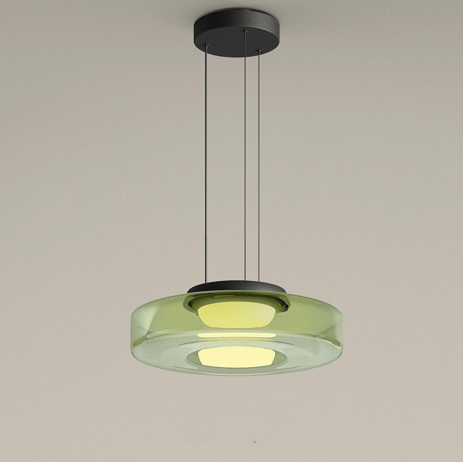 Glass Pendant Lamps in Bauhaus Style