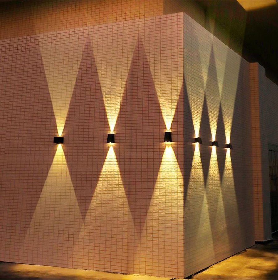 Solar LED Wall Lamp | Outdoor Waterproof Up & Down Light | Rotatable Solar Wall Lighting | ABS+PC Garden & Patio Light