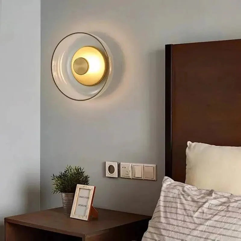 Scandinavian Wall Sconce for Bedroom & Living Room | Minimalist Glass Stone Design | LED 5W Accent Light | 23x95cm
