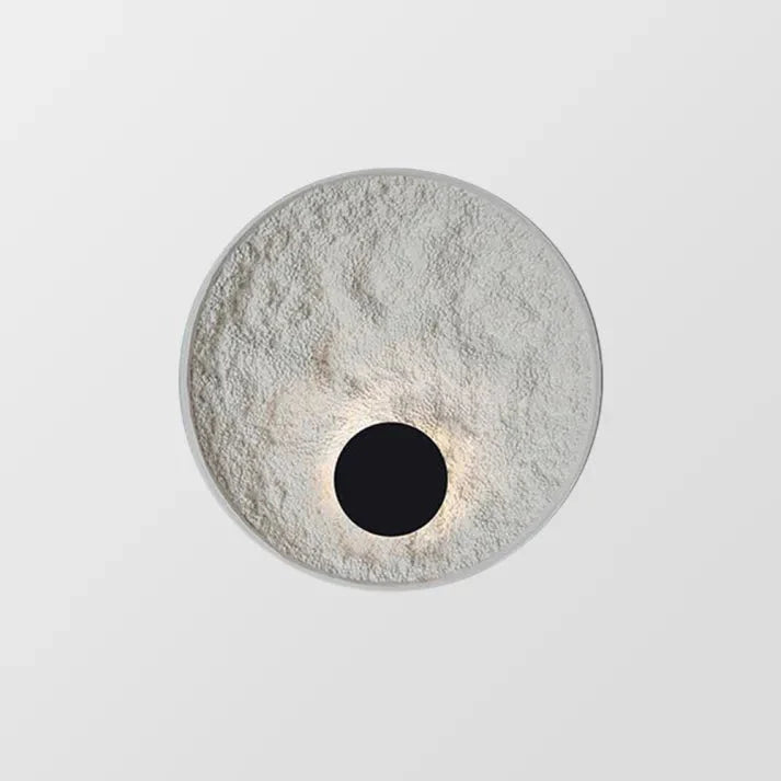 Modern Moon Ball Wall Lamp for Living Room & Bedroom | Soft Ambient LED Lighting | Resin & Iron Construction | 30cm or 50cm Diameter