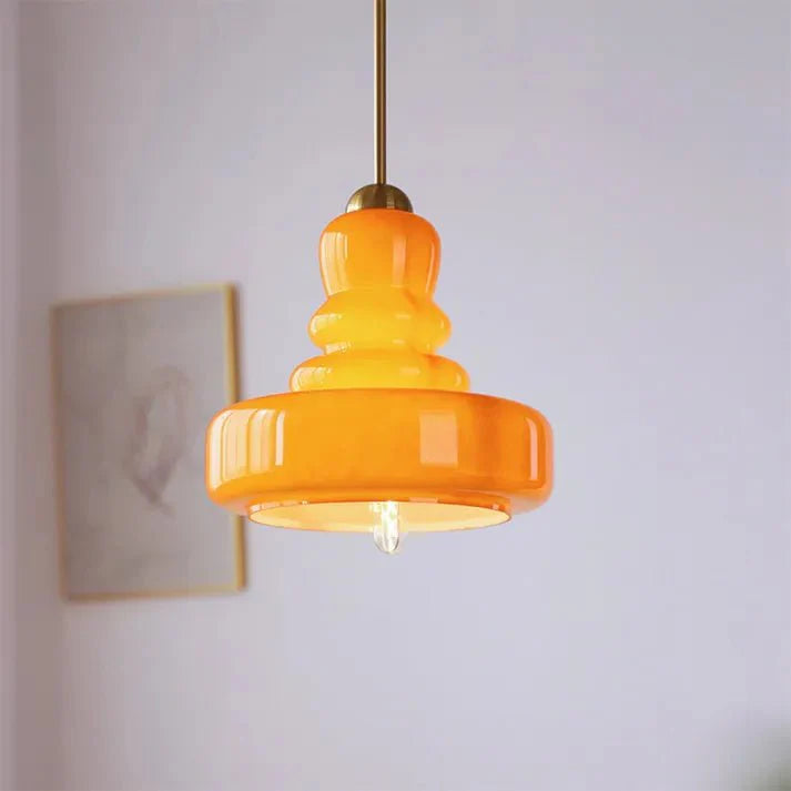 Bauhaus Gourd Glass Pendant Lamp | E27 Ceiling Light | Glass & Brass or Iron | Modern Decorative Lighting | Adjustable Hanging