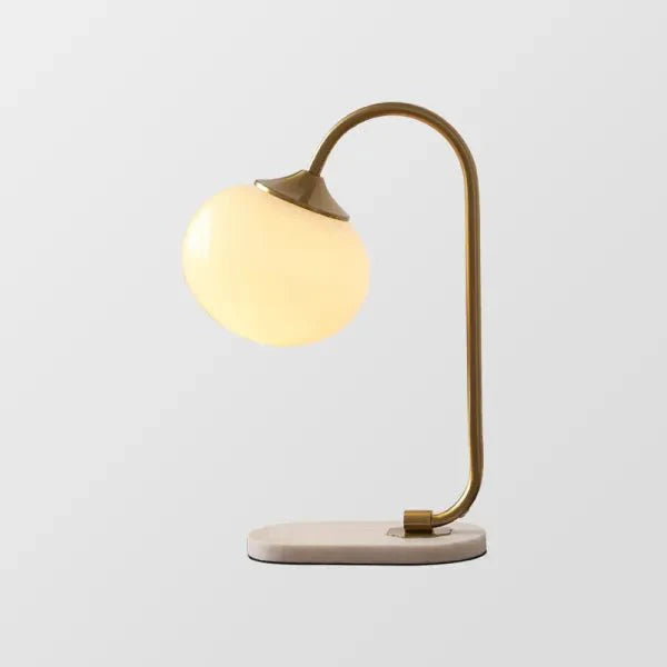 Marshmallow Metal and Glass Table Lamp