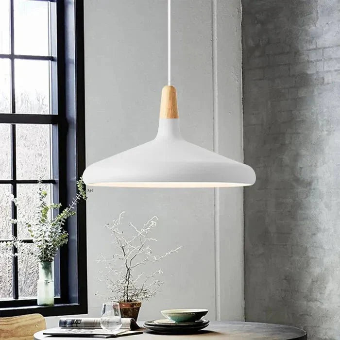 French Macaron Conical Metal Pendant Lamp