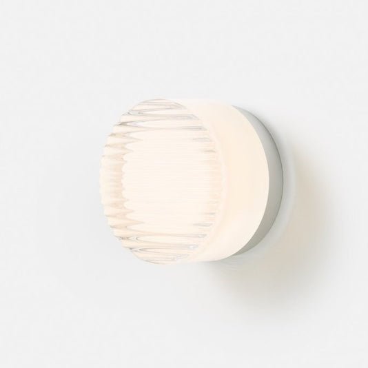Modern Round LED Wall Lamp Indoor & Outdoor | Up Down Ambient Light | Acrylic Aluminum | Waterproof Compact Wall Sconce