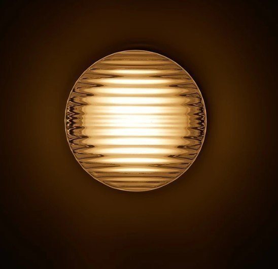 Modern Round LED Wall Lamp Indoor & Outdoor | Up Down Ambient Light | Acrylic Aluminum | Waterproof Compact Wall Sconce