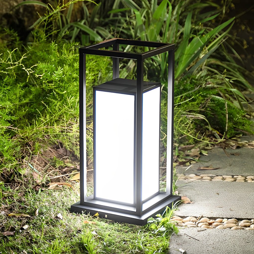 Solar LED Post Light Lumosolar Waterproof | Stainless Steel Outdoor Garden Lamp | IP65 | Warm White 3000K | Wired or Solar Powered