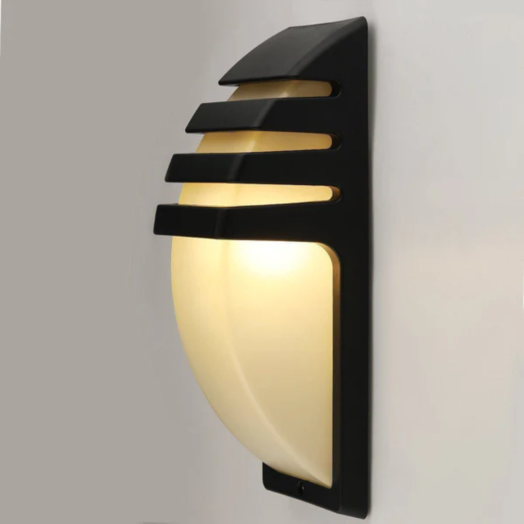 Zymor Outdoor Wall Lamp with Motion Sensor | LED IP65 Waterproof Security Light | Modern Black