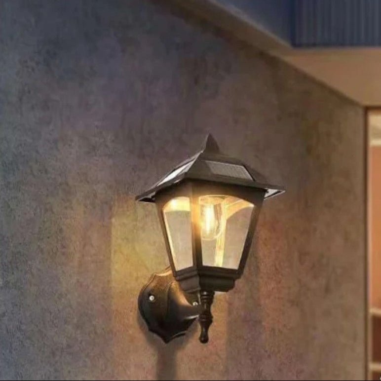 Classic Wireless Solar Wall Light | Solar-Powered Outdoor LED Lamp | Weatherproof IP65 | Garden Path Balcony Terrace