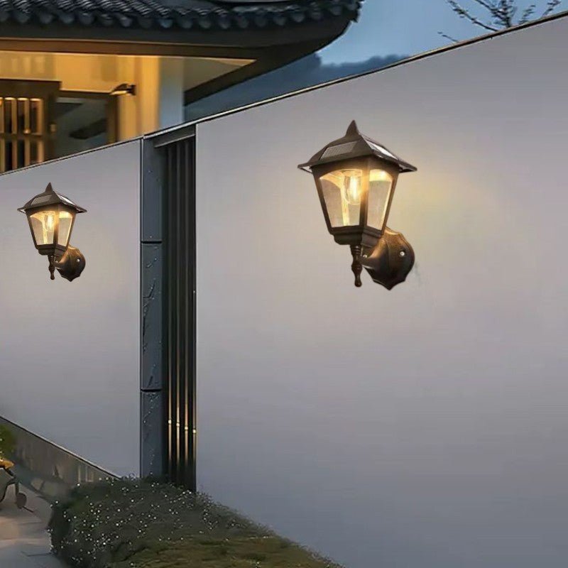 Classic Wireless Solar Wall Light | Solar-Powered Outdoor LED Lamp | Weatherproof IP65 | Garden Path Balcony Terrace