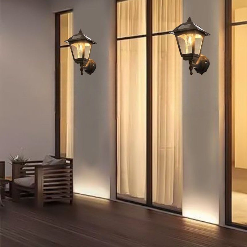 Classic Wireless Solar Wall Light | Solar-Powered Outdoor LED Lamp | Weatherproof IP65 | Garden Path Balcony Terrace