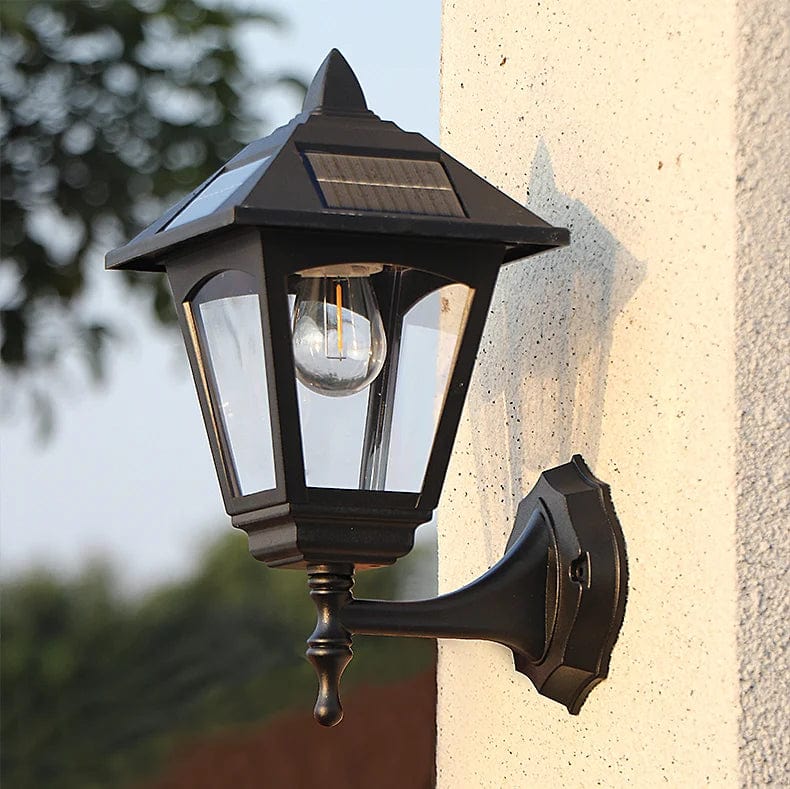 Classic Wireless Solar Wall Light | Solar-Powered Outdoor LED Lamp | Weatherproof IP65 | Garden Path Balcony Terrace