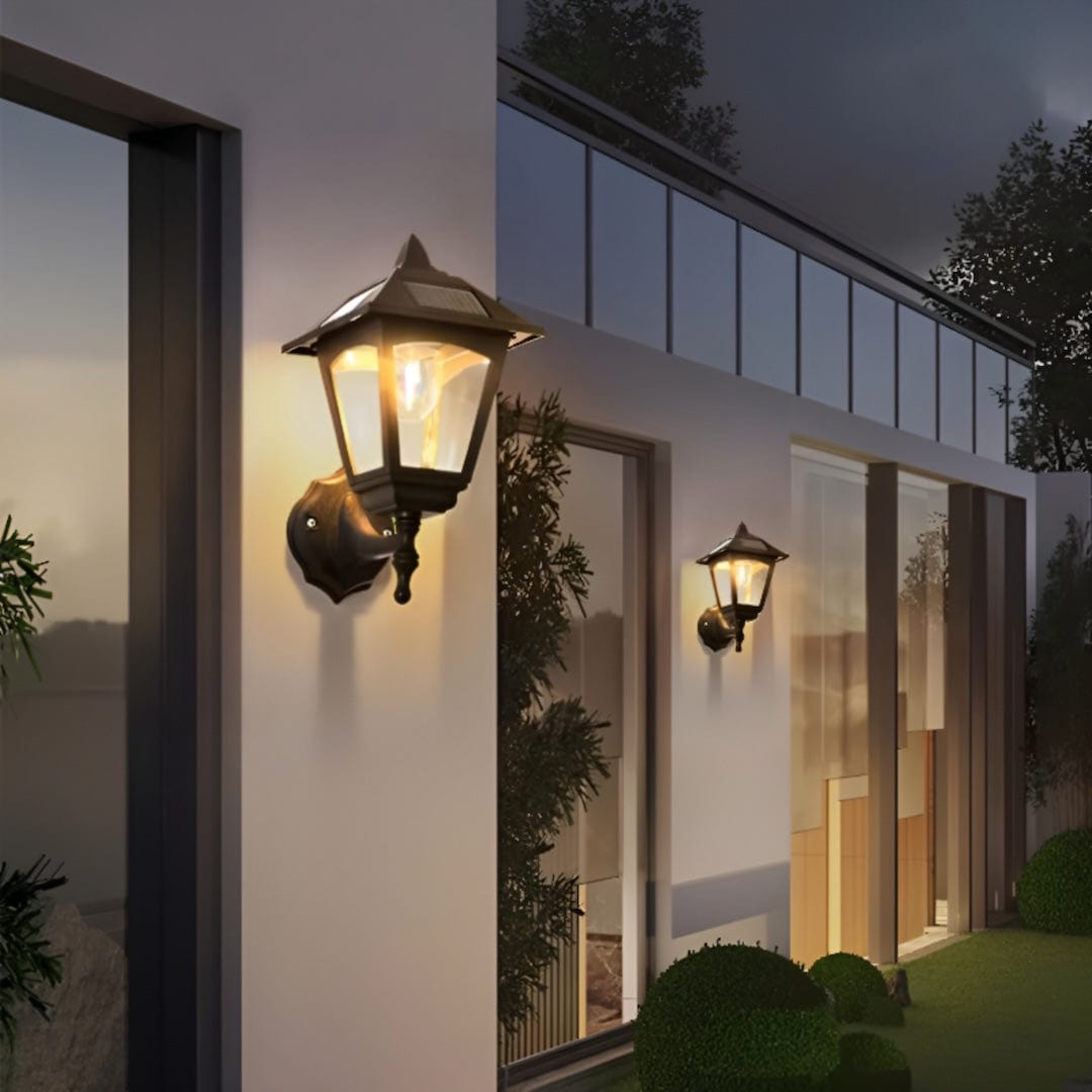 Classic Wireless Solar Wall Light | Solar-Powered Outdoor LED Lamp | Weatherproof IP65 | Garden Path Balcony Terrace
