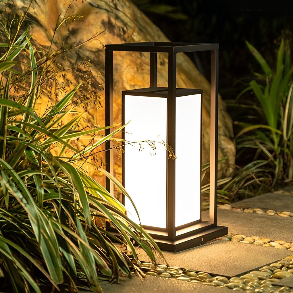 Solar LED Post Light Lumosolar Waterproof | Stainless Steel Outdoor Garden Lamp | IP65 | Warm White 3000K | Wired or Solar Powered