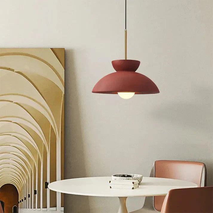 Scandinavian Pendant Lamp for Dining Room | Augustus Minimalist Metal Resin Design | E26/E27 Socket | Adjustable 1.5m Cable
