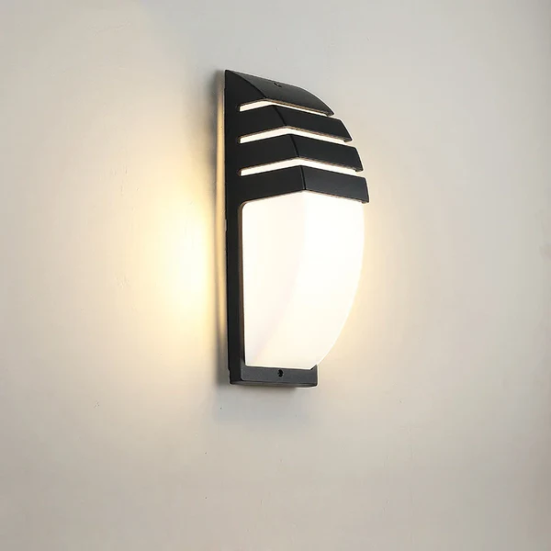Zymor Outdoor Wall Lamp with Motion Sensor | LED IP65 Waterproof Security Light | Modern Black
