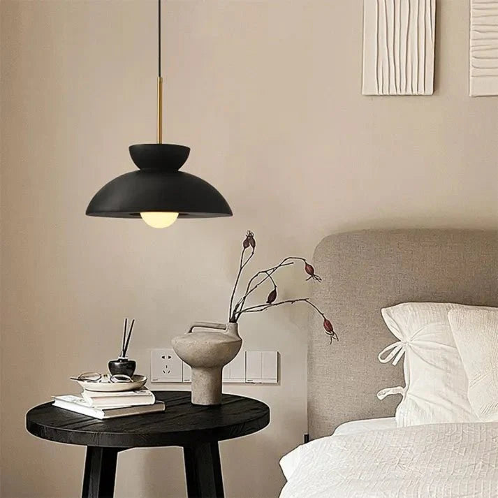 Scandinavian Pendant Lamp for Dining Room | Augustus Minimalist Metal Resin Design | E26/E27 Socket | Adjustable 1.5m Cable