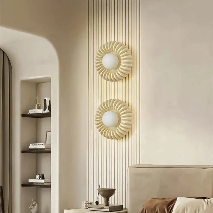 Modern Resin Bedroom Wall Lamp Creative Design | G9 Wall Light Fixture | Minimalist Decorative Lighting | Indoor Ambient Lamp | 24cm