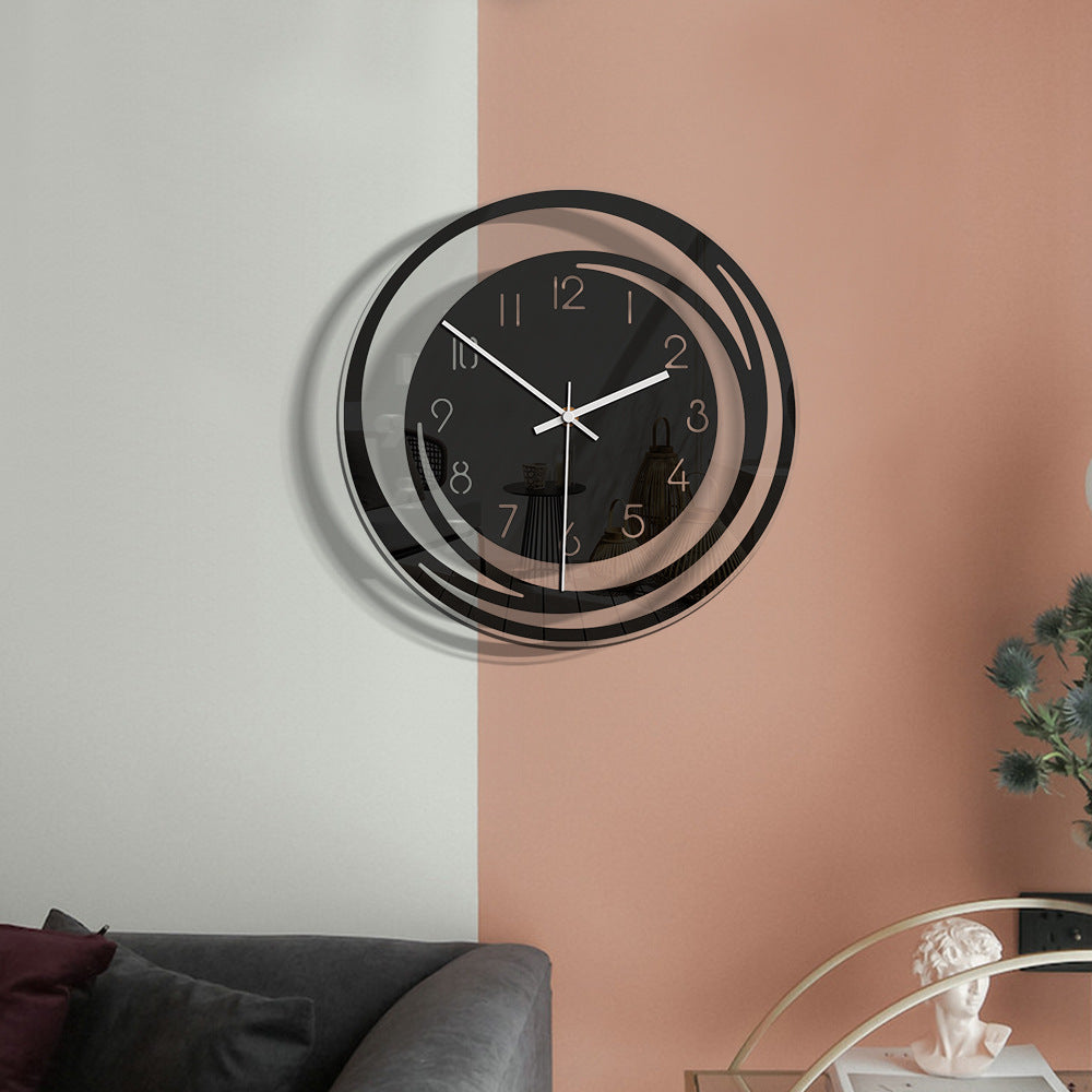 Minimalist Wall Clock 30 cm | Silent Quartz Movement | Elegant Acrylic Design for Living Room Bedroom Office
