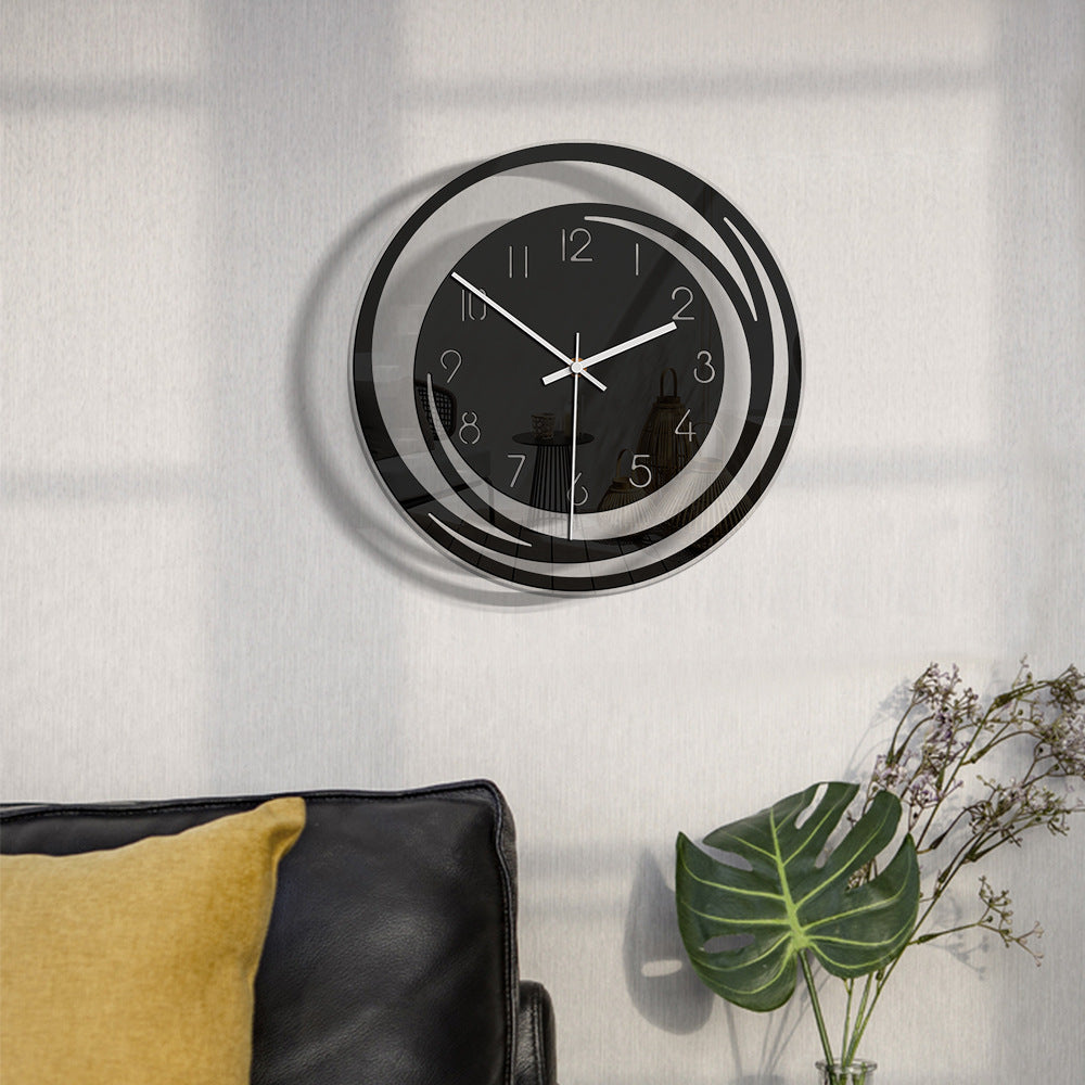 Minimalist Wall Clock 30 cm | Silent Quartz Movement | Elegant Acrylic Design for Living Room Bedroom Office