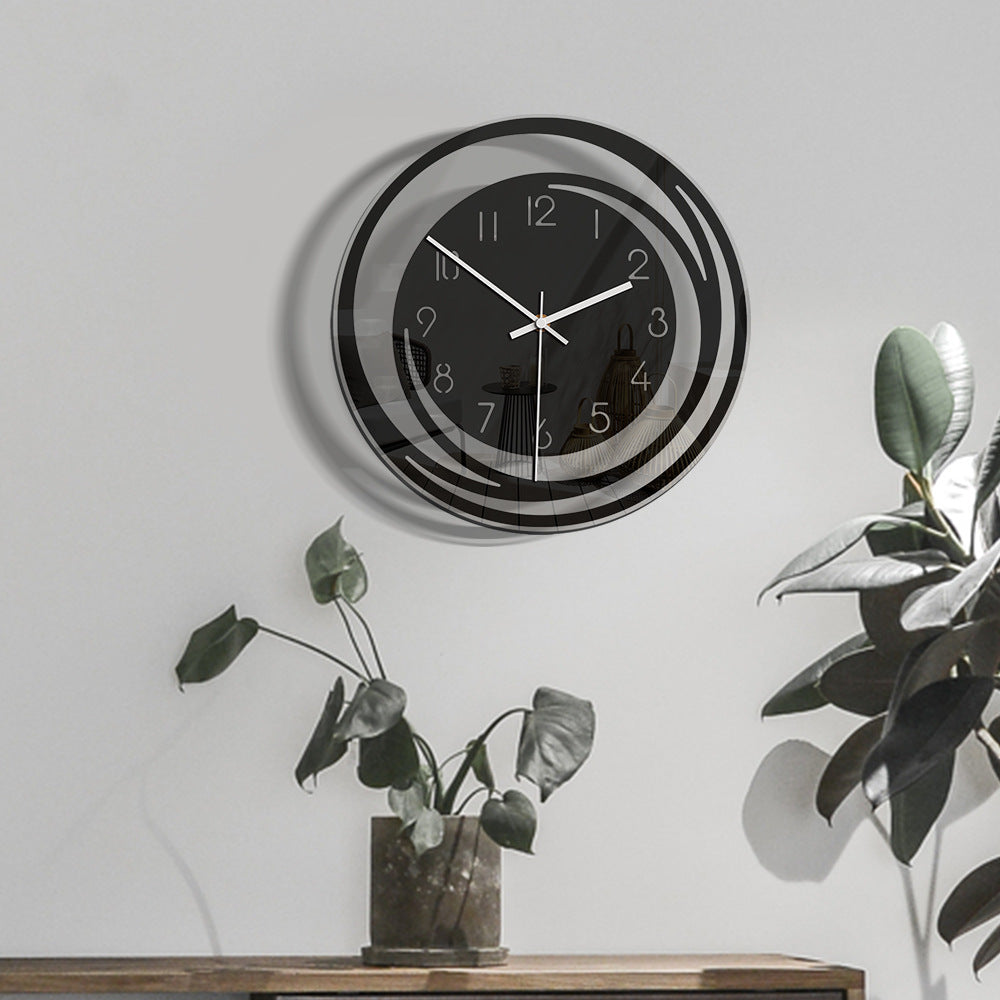 Minimalist Wall Clock 30 cm | Silent Quartz Movement | Elegant Acrylic Design for Living Room Bedroom Office