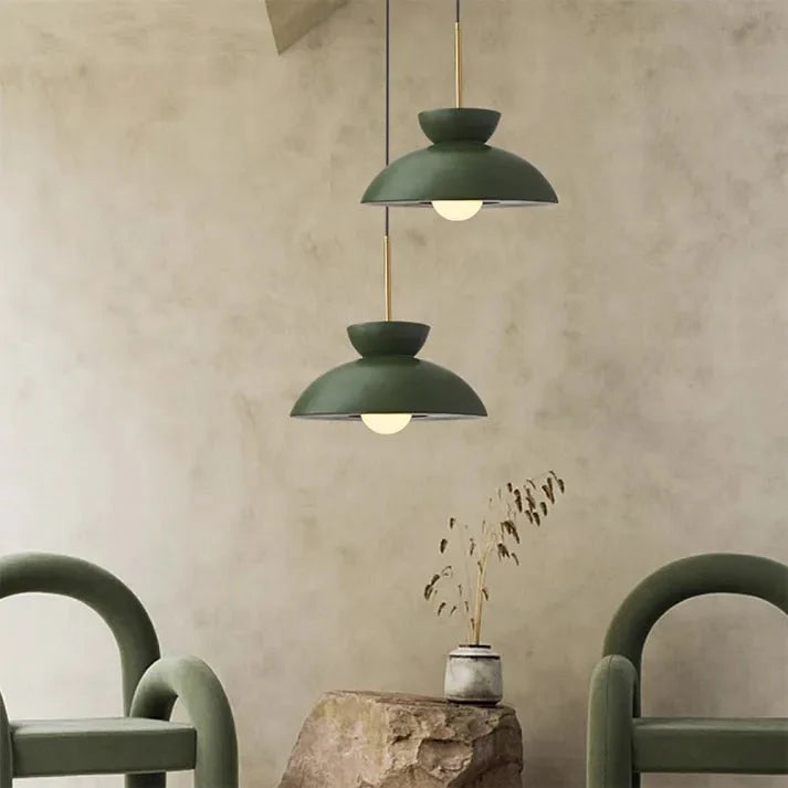 Scandinavian Pendant Lamp for Dining Room | Augustus Minimalist Metal Resin Design | E26/E27 Socket | Adjustable 1.5m Cable