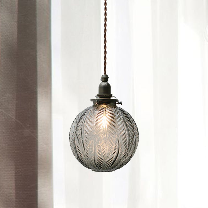 Colonial Globe Pendant Light Vintage Glass Design | E26/E27 Compatible | 110–240V | Dining & Living Room Lighting