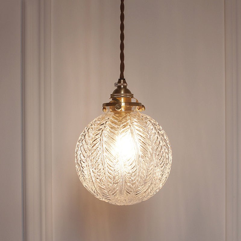 Colonial Globe Pendant Light Vintage Glass Design | E26/E27 Compatible | 110–240V | Dining & Living Room Lighting